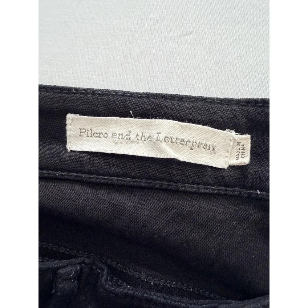 Pilcro High Rise Skinny Jeans Womens 28 Black Dark Wash Stretch 28x30 Denim